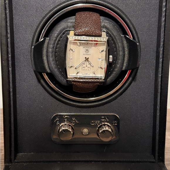 TAG Heuer Monaco with Brown Strap and Silver Face main image 4